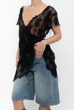 Load image into Gallery viewer, Vintage x Black Cotton Mesh Floral Blouse/Dress (S-L)