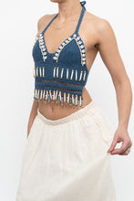 Load image into Gallery viewer, ANDI BAGUS x Blue Crochet Beaded Top (XS, S)