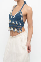 Load image into Gallery viewer, ANDI BAGUS x Blue Crochet Beaded Top (XS, S)