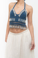 Load image into Gallery viewer, ANDI BAGUS x Blue Crochet Beaded Top (XS, S)