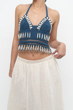 Load image into Gallery viewer, ANDI BAGUS x Blue Crochet Beaded Top (XS, S)