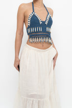 Load image into Gallery viewer, ANDI BAGUS x Blue Crochet Beaded Top (XS, S)