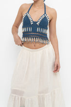 Load image into Gallery viewer, ANDI BAGUS x Blue Crochet Beaded Top (XS, S)