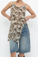 Load image into Gallery viewer, Vintage x Beige Floral Asymetric Tank (XS)