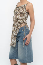 Load image into Gallery viewer, Vintage x Beige Floral Asymetric Tank (XS)