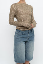 Load image into Gallery viewer, FREE PEOPLE x Gold Knit Stretchy Long Sleeve (S, M)