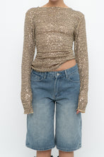 Load image into Gallery viewer, FREE PEOPLE x Gold Knit Stretchy Long Sleeve (S, M)