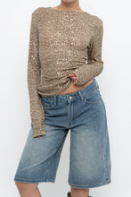 Load image into Gallery viewer, FREE PEOPLE x Gold Knit Stretchy Long Sleeve (S, M)
