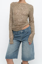 Load image into Gallery viewer, FREE PEOPLE x Gold Knit Stretchy Long Sleeve (S, M)