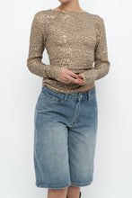 Load image into Gallery viewer, FREE PEOPLE x Gold Knit Stretchy Long Sleeve (S, M)