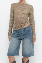 Load image into Gallery viewer, FREE PEOPLE x Gold Knit Stretchy Long Sleeve (S, M)