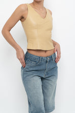 Load image into Gallery viewer, Vintage x Made in Canada x DANIER LEATHER Beige Leather Tank (XS)