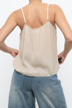 Load image into Gallery viewer, Vintage x VERA WANG Beige Semi Sheer Silk Tank (XS-M)