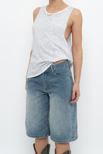 Load image into Gallery viewer, Vintage x White Rhinestone Cotton Muscle Tank (XS-M)