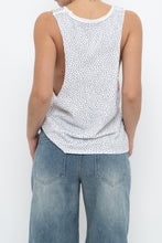 Load image into Gallery viewer, Vintage x White Rhinestone Cotton Muscle Tank (XS-M)