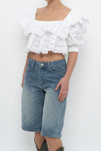 Load image into Gallery viewer, ZARA x White Off-shoulder Cotton Eyelette Top (M)
