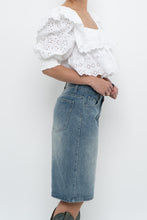 Load image into Gallery viewer, ZARA x White Off-shoulder Cotton Eyelette Top (M)