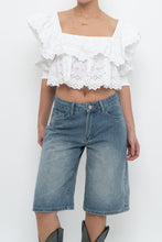 Load image into Gallery viewer, ZARA x White Off-shoulder Cotton Eyelette Top (M)