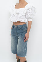 Load image into Gallery viewer, ZARA x White Off-shoulder Cotton Eyelette Top (M)