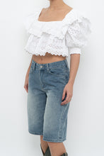 Load image into Gallery viewer, ZARA x White Off-shoulder Cotton Eyelette Top (M)