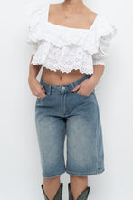 Load image into Gallery viewer, ZARA x White Off-shoulder Cotton Eyelette Top (M)
