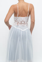 Load image into Gallery viewer, Vintage x LA VIE EN ROSE White Mesh, Lace Top/Dress (M, L)