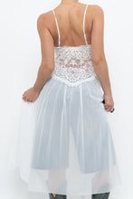 Load image into Gallery viewer, Vintage x LA VIE EN ROSE White Mesh, Lace Top/Dress (M, L)