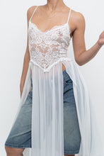 Load image into Gallery viewer, Vintage x LA VIE EN ROSE White Mesh, Lace Top/Dress (M, L)