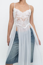 Load image into Gallery viewer, Vintage x LA VIE EN ROSE White Mesh, Lace Top/Dress (M, L)
