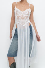 Load image into Gallery viewer, Vintage x LA VIE EN ROSE White Mesh, Lace Top/Dress (M, L)