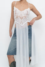 Load image into Gallery viewer, Vintage x LA VIE EN ROSE White Mesh, Lace Top/Dress (M, L)