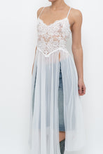 Load image into Gallery viewer, Vintage x LA VIE EN ROSE White Mesh, Lace Top/Dress (M, L)