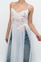Load image into Gallery viewer, Vintage x LA VIE EN ROSE White Mesh, Lace Top/Dress (M, L)