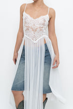 Load image into Gallery viewer, Vintage x LA VIE EN ROSE White Mesh, Lace Top/Dress (M, L)