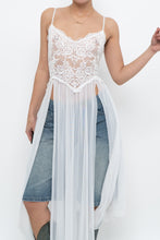 Load image into Gallery viewer, Vintage x LA VIE EN ROSE White Mesh, Lace Top/Dress (M, L)