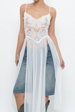 Load image into Gallery viewer, Vintage x LA VIE EN ROSE White Mesh, Lace Top/Dress (M, L)