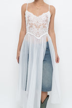 Load image into Gallery viewer, Vintage x LA VIE EN ROSE White Mesh, Lace Top/Dress (M, L)