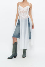Load image into Gallery viewer, Vintage x LA VIE EN ROSE White Mesh, Lace Top/Dress (M, L)