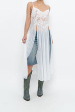 Load image into Gallery viewer, Vintage x LA VIE EN ROSE White Mesh, Lace Top/Dress (M, L)