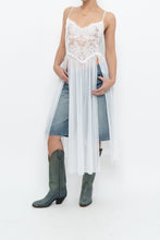 Load image into Gallery viewer, Vintage x LA VIE EN ROSE White Mesh, Lace Top/Dress (M, L)