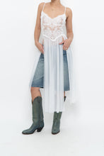 Load image into Gallery viewer, Vintage x LA VIE EN ROSE White Mesh, Lace Top/Dress (M, L)