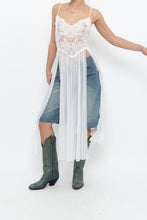 Load image into Gallery viewer, Vintage x LA VIE EN ROSE White Mesh, Lace Top/Dress (M, L)
