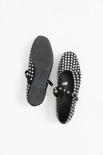 Load image into Gallery viewer, Modern x Black Rhinestone Flats (7, 7.5)