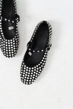 Load image into Gallery viewer, Modern x Black Rhinestone Flats (7, 7.5)