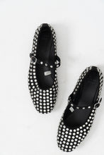 Load image into Gallery viewer, Modern x Black Rhinestone Flats (7, 7.5)
