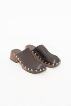 Load image into Gallery viewer, MANGO x Made in Spain x Brown Leather Studded Clogs (7)