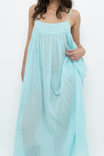 Load image into Gallery viewer, FREE PEOPLE x Teal Flowy Semi-Sheer Cotton Maxi Dress (XS, S)