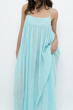 Load image into Gallery viewer, FREE PEOPLE x Teal Flowy Semi-Sheer Cotton Maxi Dress (XS, S)