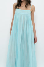 Load image into Gallery viewer, FREE PEOPLE x Teal Flowy Semi-Sheer Cotton Maxi Dress (XS, S)