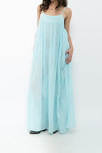 Load image into Gallery viewer, FREE PEOPLE x Teal Flowy Semi-Sheer Cotton Maxi Dress (XS, S)
